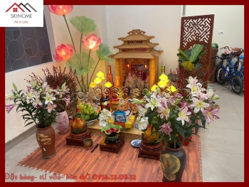 Lưu ý khi bàn thờ Thần Tài tọa vào góc khuyết ( góc chéo)